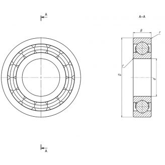 Підшипник кульковий радіальний 6309 TN9/C3VT943 (SKF)